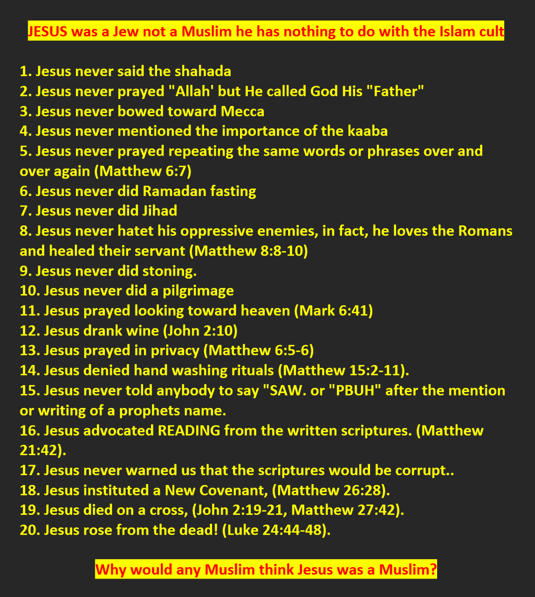 PDF_Qutham's tweet photo. @HalalNation_ Stop lying, Haram Nation, you got already BUSTED dozens of times on this and you continue with the same lie you got already BUSTED.

Your 7th-century Arabian cult has nothing to do with HIM. Stop hijacking Jesus to make your false religion look ancient.
Pathetic revisionism. https://t.co/XHxxKt4RoI