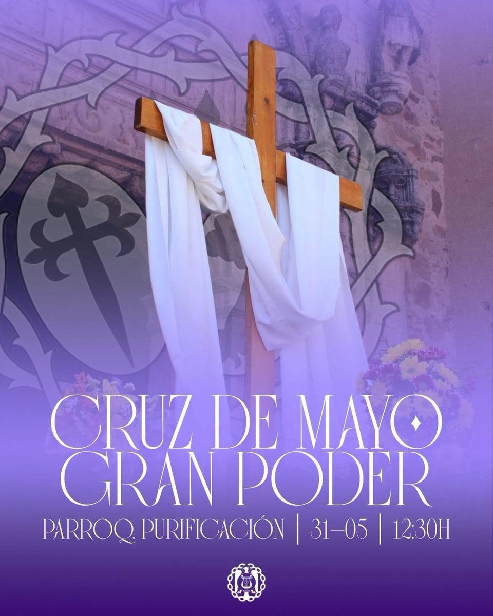 AMlaMerced's tweet photo. ✝️ 𝐂𝐫𝐮𝐳 𝐝𝐞 𝐌𝐚𝐲𝐨 – 𝐆𝐫𝐚𝐧 𝐏𝐨𝐝𝐞𝐫

Cerramos este mes de mayo acompañando con nuestros sones una nueva Cruz de Mayo junto a @granpoderalmen 

📆 Domingo 31 de Mayo
🕧 12:30h
📍Parroquia de la Purificación

#AMlaMerced #SuenaLaMerced https://t.co/mwXCaHjma8