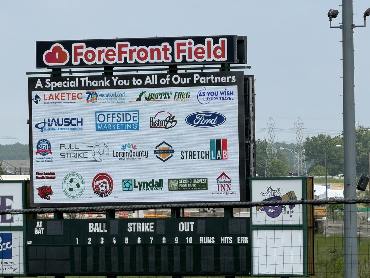 OffsideMKT's tweet photo. Congratulations to @LCLeviathanFC 
for their first ever home opener- NE Ohio latest @USLLeagueTwo expansion team!  Front office has done a stellar job- excellent crowds here today!  Here at Offside Marketing we are proud to be a sponsor!  ⚽️⚽️⚽️ https://t.co/BD0L3hRqmT