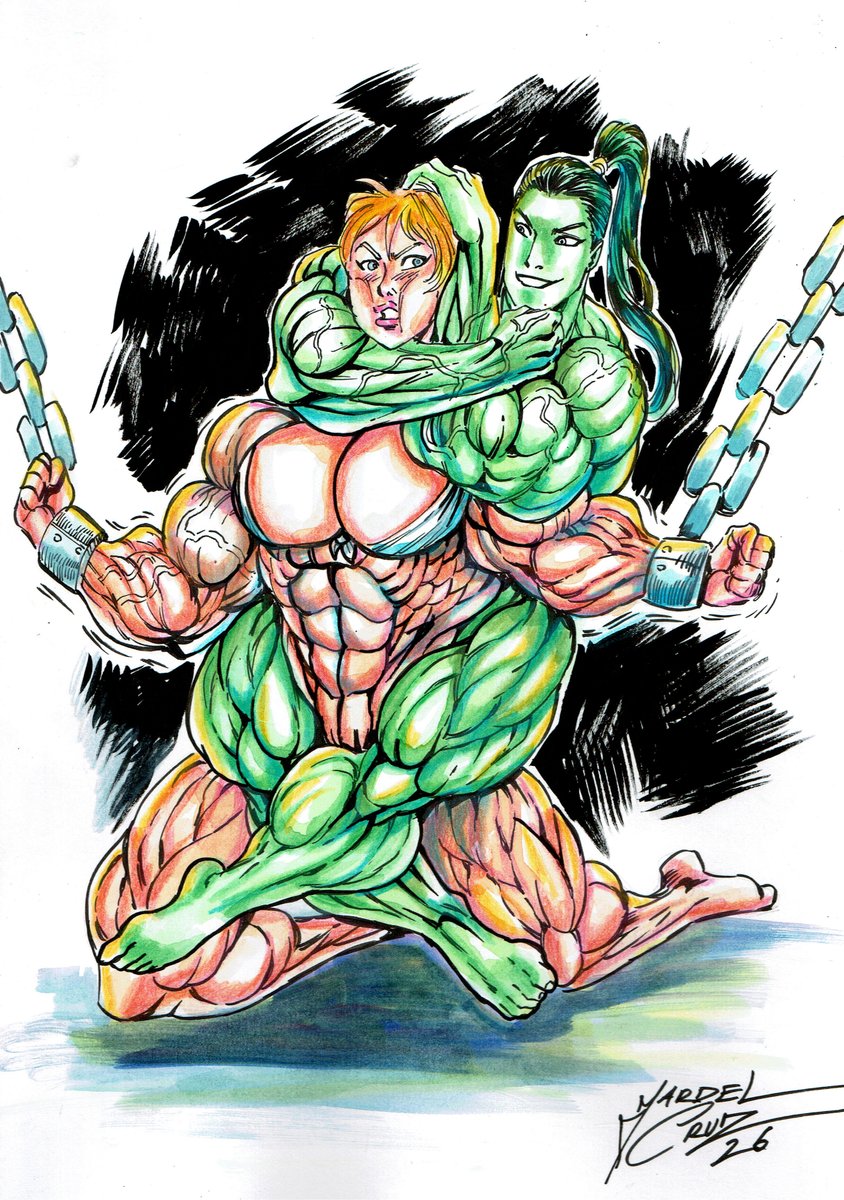 Jc arts muscle girls commissions tweet media