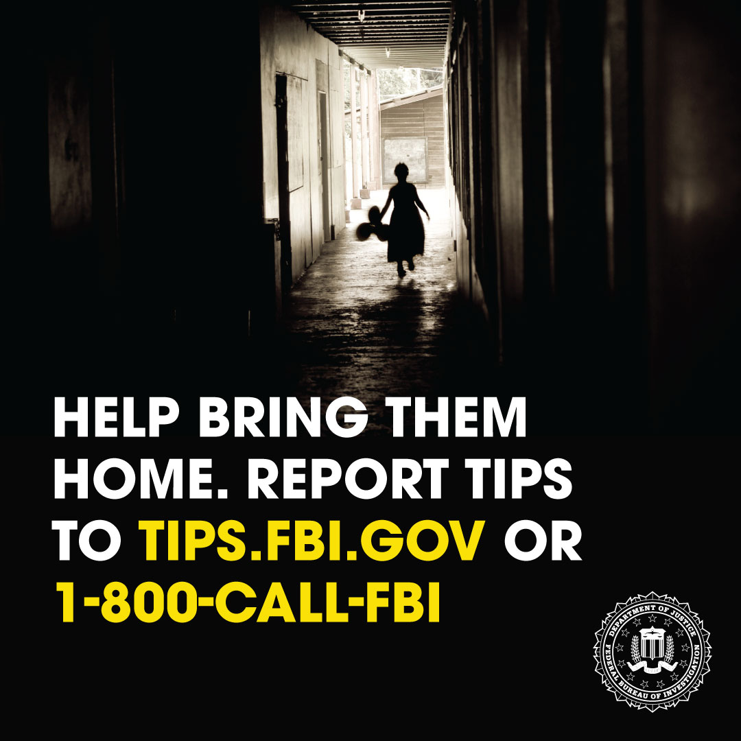 FBISeattle's tweet photo. DYK The #FBI works to find missing children no matter how long ago they disappeared, and we need YOUR help. This #MissingChildrensDay, help us bring them home by reviewing https://t.co/FEanwZM5vC. Report tips to https://t.co/1ci6yDdaYq or call 1-800-CALL-FBI. https://t.co/puVV8xWIXd