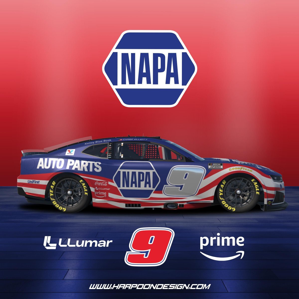 HarpoonDesign's tweet photo. 2026 Chase Elliott NAPA RWB Chevrolet ZL1 Nextgen https://t.co/YgJGHjF5VA