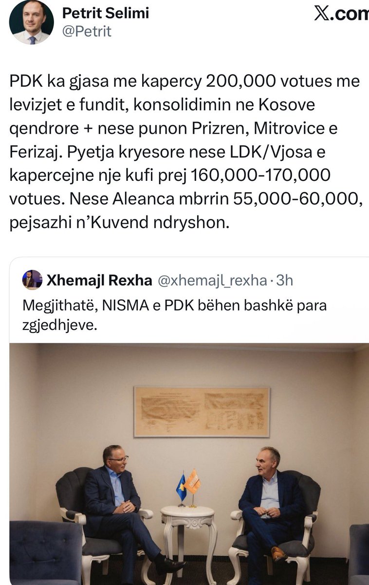 Vjosa KURR nuk mund te behet Presidente. tweet media