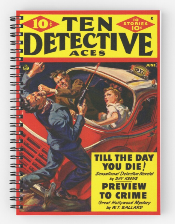 PulpArtMedia's tweet photo. Ten Detective Aces Pulp Magazine: Till The Day You Die! Pulp Art Magazine Cover Spiral Notebook
ON SALE Here: https://t.co/NTfYh50yK1
#pulpart #pulpmagazines https://t.co/2obiAVwsiq