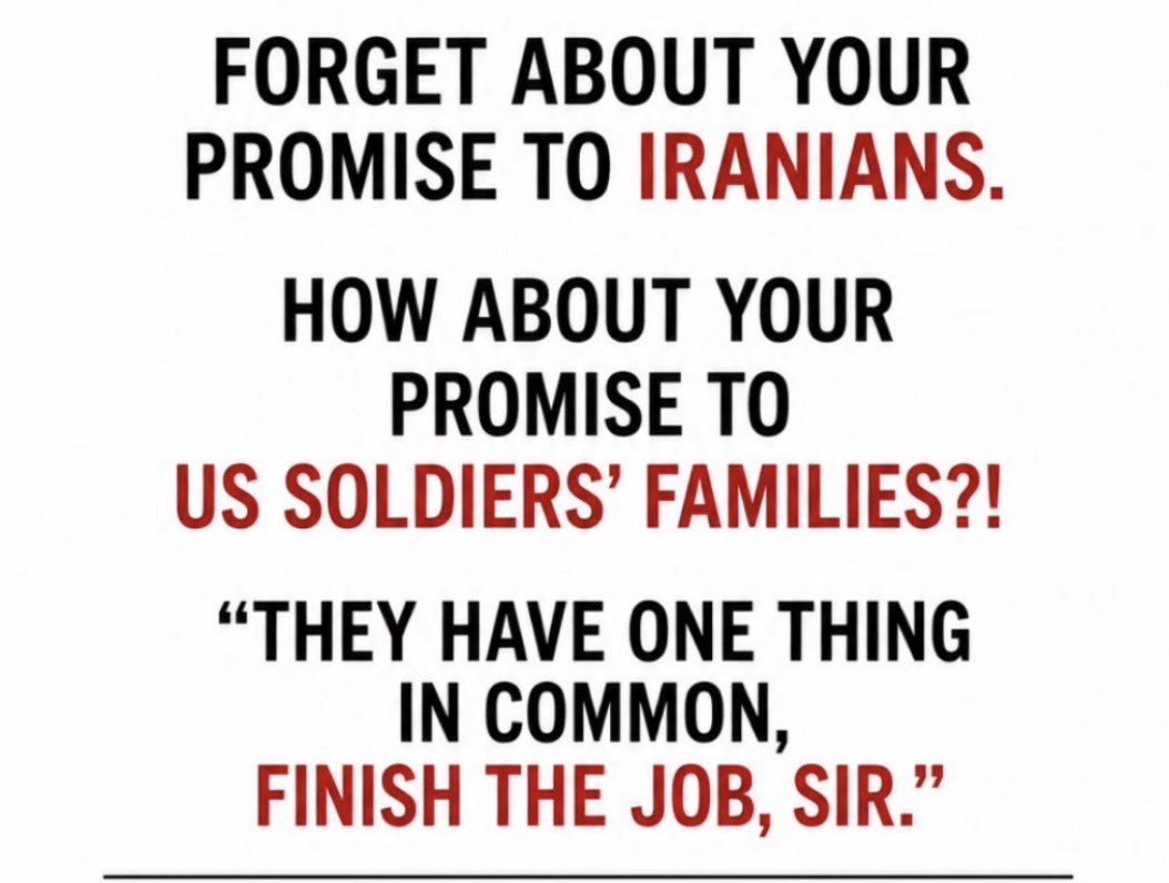 MaryJavaheri's tweet photo. @TruthTrumpPost #FinishTheJobNow #FinishTheJobSir #NoDealWithIslamicRepublic 
#potus 
#IranMassacre‌ https://t.co/aaGDzavbHg