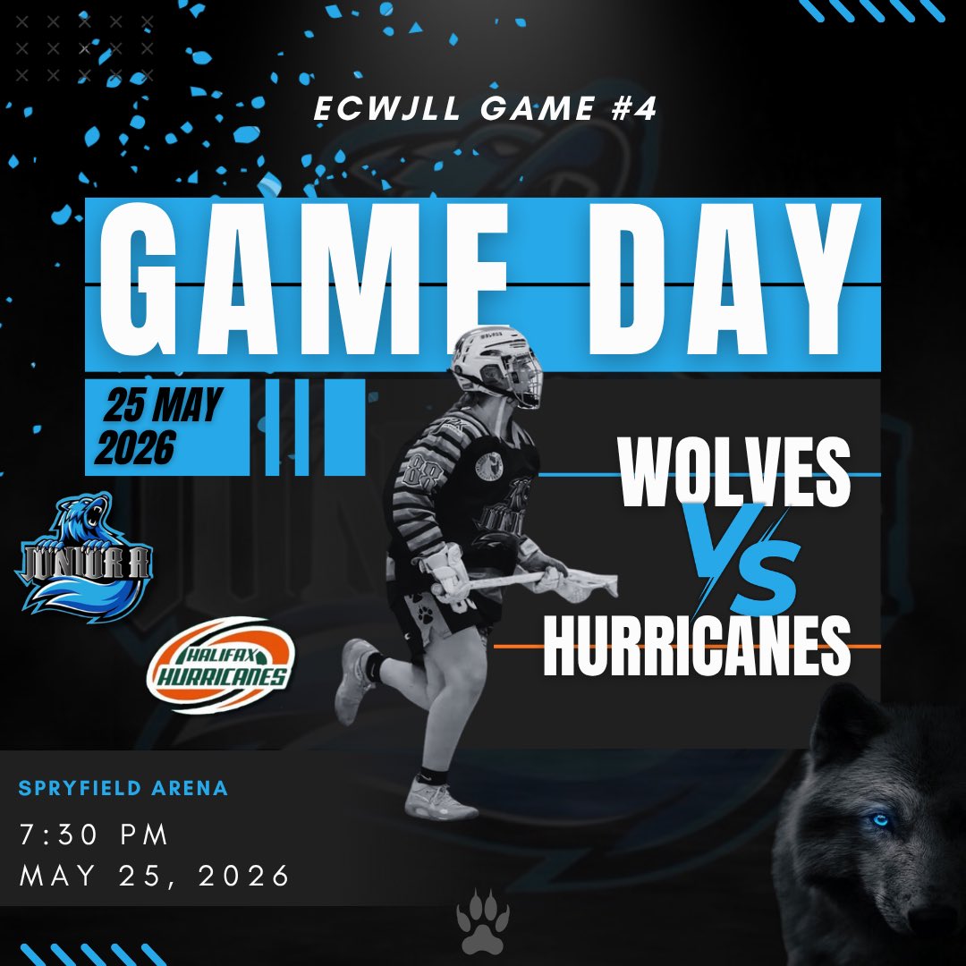 JuniorAWolves's tweet photo. 🚨Game Day!!🚨 Your Female JrA Wolves take on the @HurricanesFJrA tonight in Spryfield at 7:30PM .  🐺🥍 https://t.co/g3s4JUQHSt