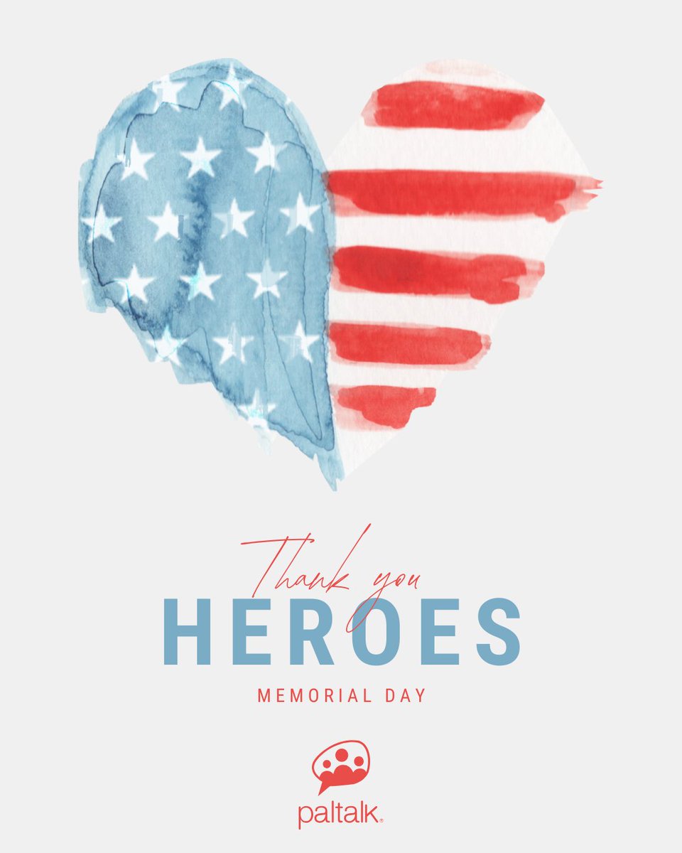 paltalk's tweet photo. Honoring the brave heroes who served our nation—wishing you a thoughtful and meaningful Memorial Day. With gratitude from all of us at Paltalk. #MemorialDay #Heros #Paltalk #PaltalkRemembers https://t.co/2dN5rR8osy