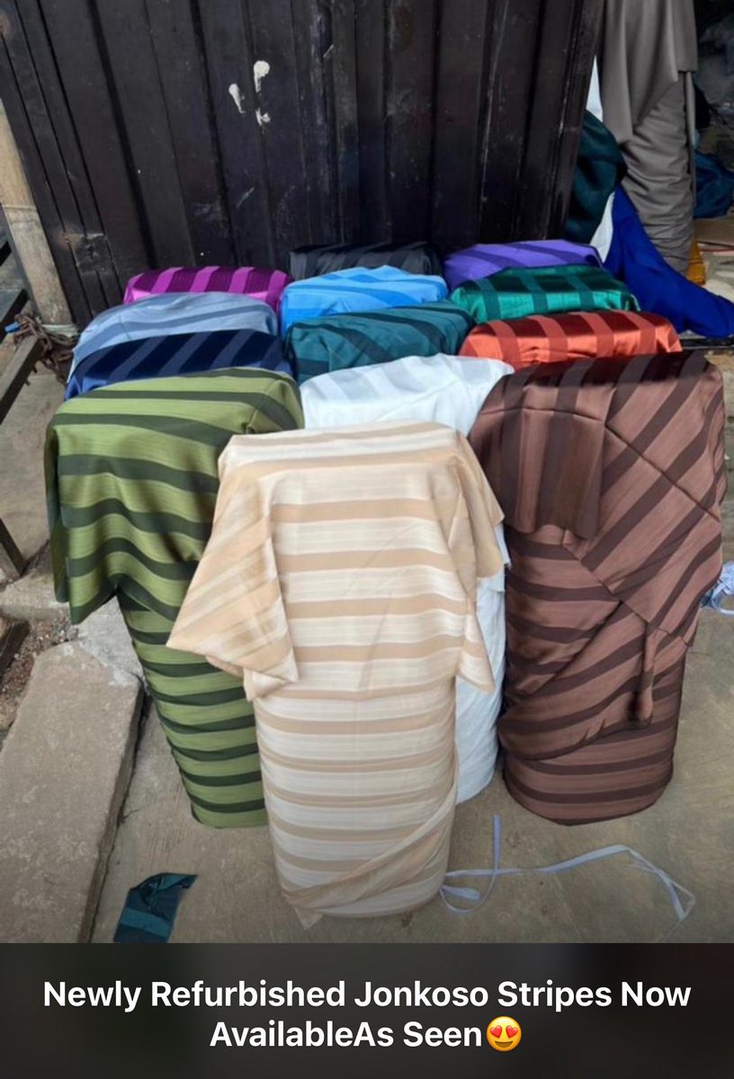 Only1bashman's tweet photo. Been a while on here but I still Dey 

Omo oni materials yin ti de ooo 
We gat Jonkoso plain 
Stripe Jokonso 
Flower Jokonso 
Irish 
German wool 
Cashmere 5,7,and 9 stars 
Female  materials of all types https://t.co/EcNCdiQfbA