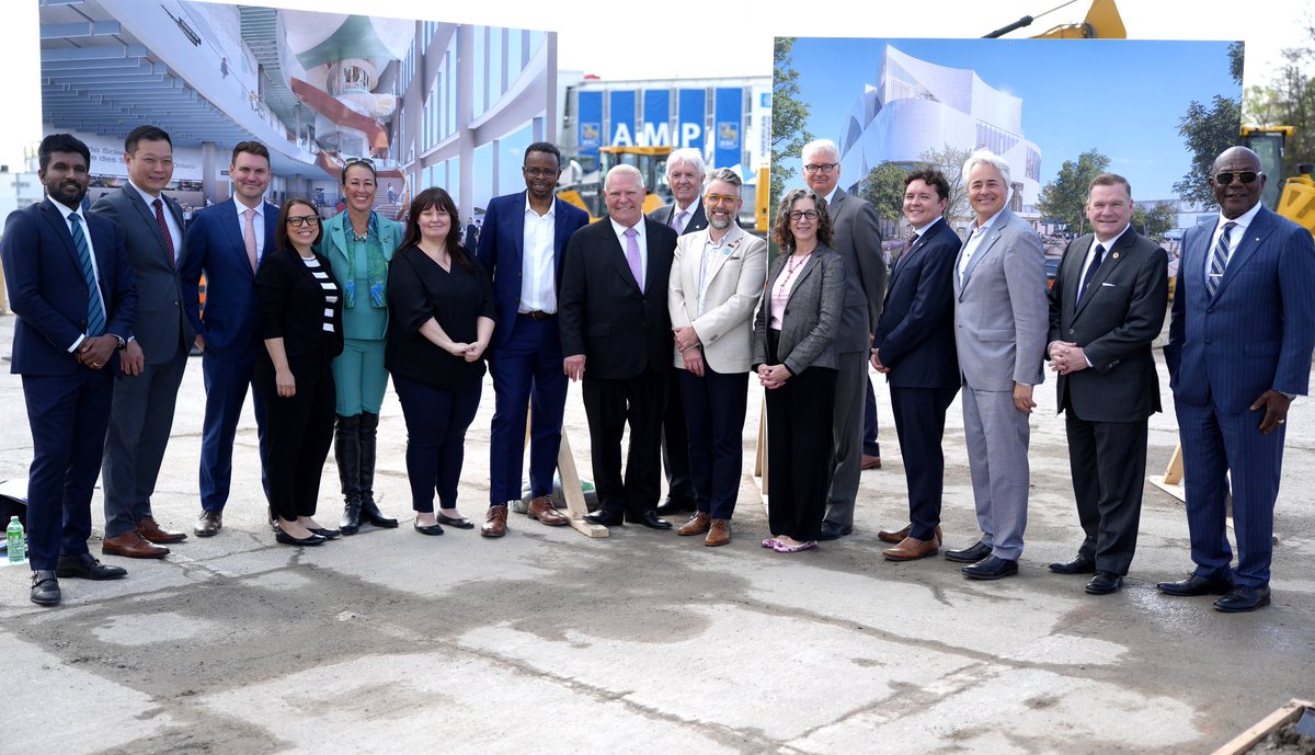 ToddJMcCarthy's tweet photo. I joined @fordnation and @StanChoMPP at #OntarioPlace for an exciting milestone as we broke ground on the new #ScienceCentre!
Our government is creating much-needed jobs as we build an exciting new home for science-based education, complete with expanded space for programming. https://t.co/BZ1G2snLas