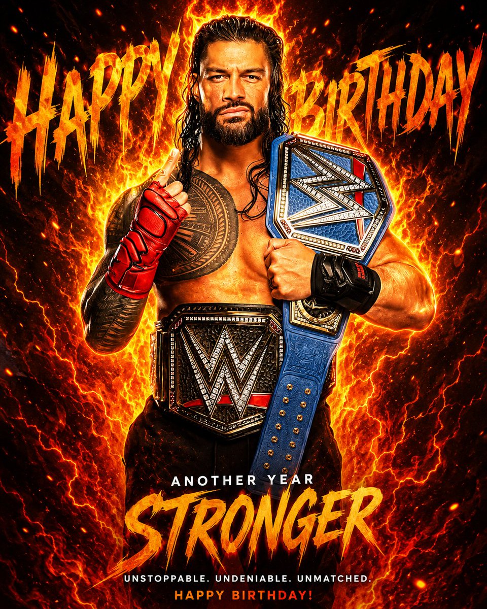DS__GFX's tweet photo. Happy Birthday to the legendary @WWERomanReigns. https://t.co/C1Oj1xtr1q
