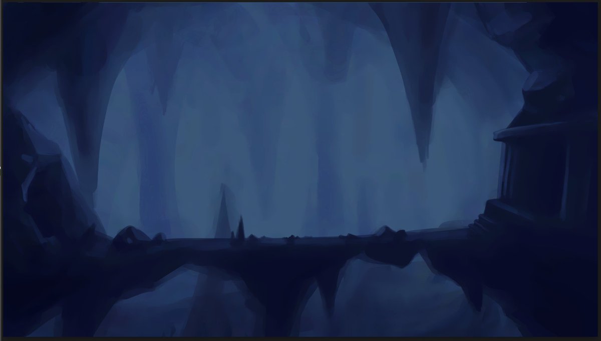 AdventureMase's tweet photo. practicing more digital painting!! look at this spooky cave environment concept..... https://t.co/cJvzPSSpER