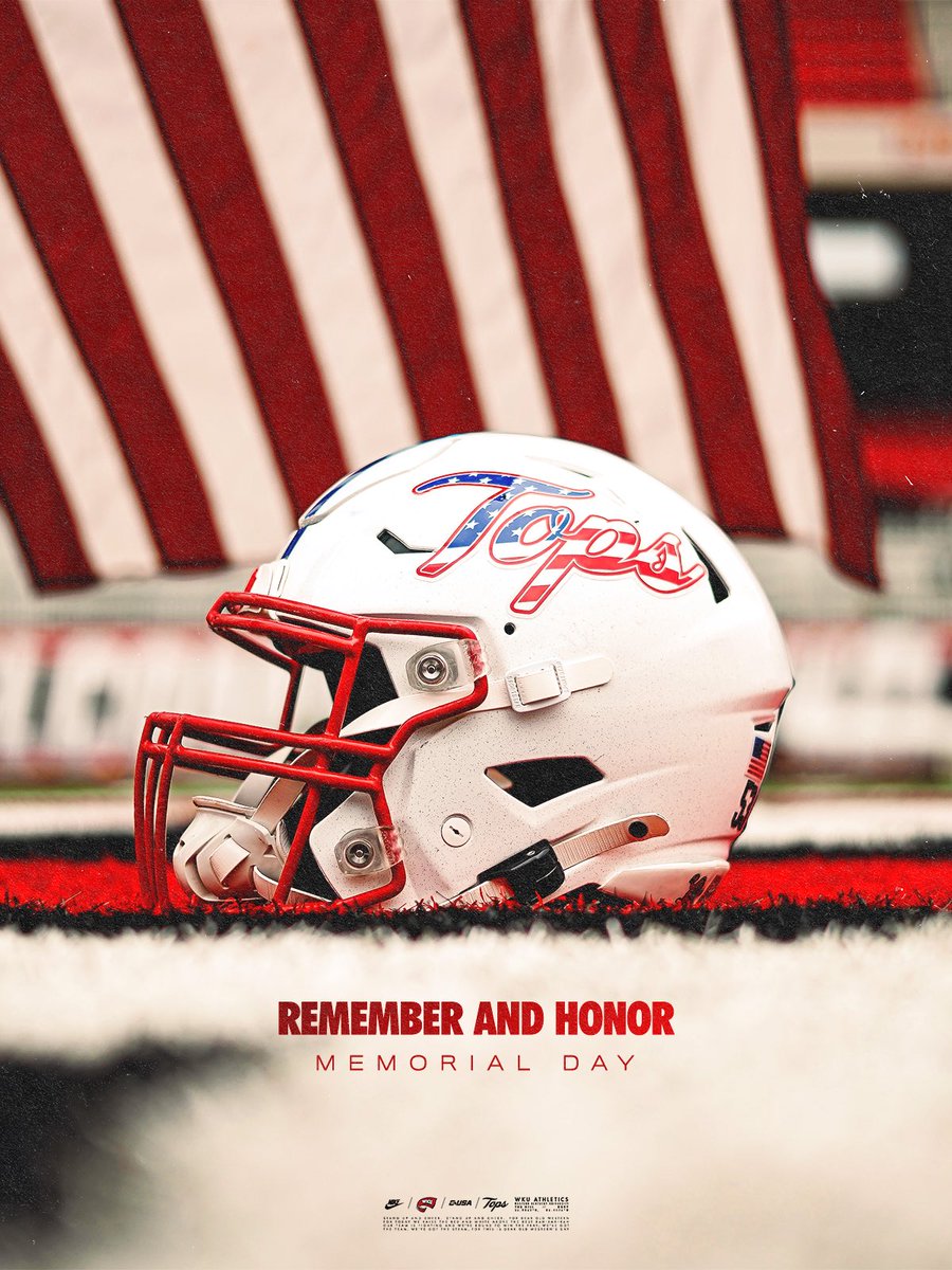 WKUSports's tweet photo. Remembering and honoring those who made the ultimate sacrifice 🇺🇸 https://t.co/pb8adnQ82O