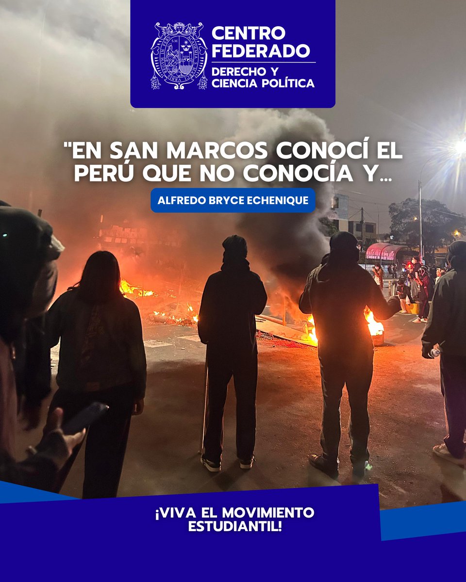 CFdcpUnmsm's tweet photo. 📚✊ “Quien ingresa a San Marcos, ingresa realmente al Perú.”

Hoy más que nunca defendemos una universidad pública, democrática y al servicio del pueblo. La comunidad sanmarquina continúa en pie de lucha frente a las medidas que buscan perpetuar intereses dentro de San Marcos. https://t.co/UfBoPy3Nb3