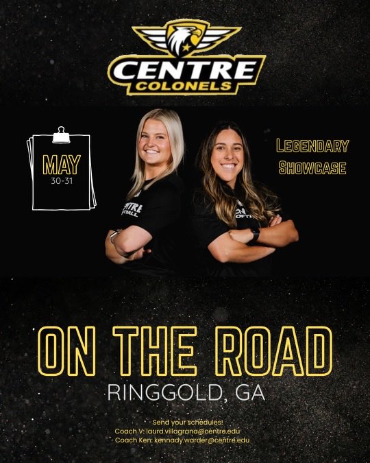 CentreCSoftball's tweet photo. Heading to GA this weekend. Drop those schedules 🙌🏽 https://t.co/DDrKwKseLN