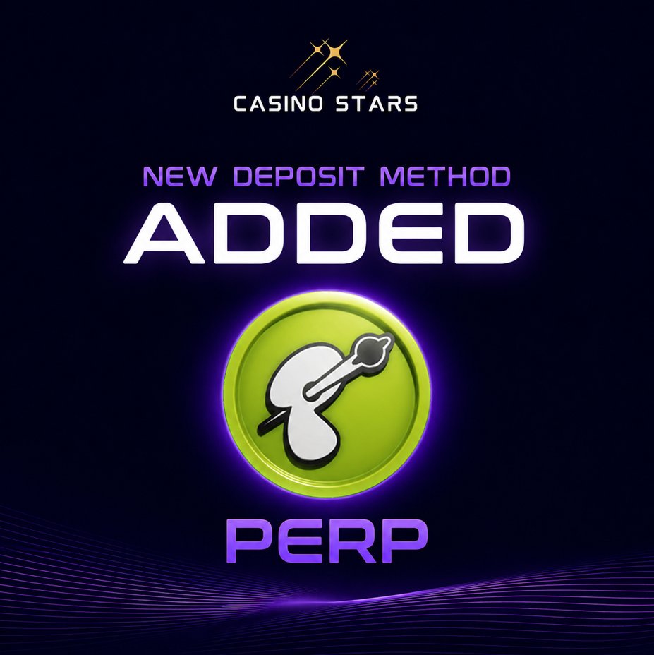 CasinoStarsX's tweet photo. 🟢 New Deposit Method Added: $PERP

You can now deposit and request withdrawals in @perpsonx  directly through the Casino Stars cashier.

Deposit. Play. Withdraw in $PERP.

https://t.co/1FQG73Cwae

A repost would be highly appreciated. 🤝

18+ | Play responsibly https://t.co/IBBkmlxr6A