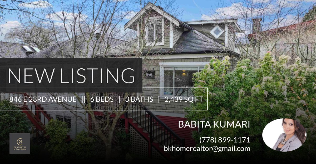 BKHOMEREALTOR's tweet photo. 📍 New Listing 📍 Take a look at this fantastic new property that just hit the market located at 846 E 23rd Avenue in Vancouver. Reach out here or at (778) 899-1171 for more information!

Listed by Mike Walton

Babita Kumari
Phone:... https://t.co/wxozCCGNxz https://t.co/OIQFBanE7G