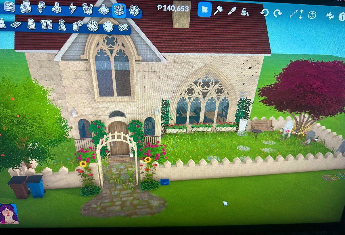 fabbigaming's tweet photo. Watching @letzplayk while attempting to build a refurbished church ♥️ genuinely loving the building mode. Can’t wait for more objects 😍 @ParalivesGame #paralives https://t.co/An0JGGMAGs
