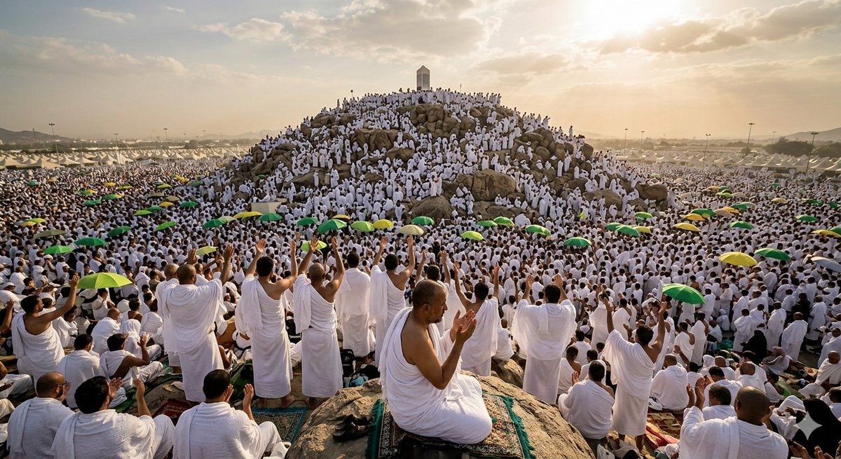 AlofyHamad's tweet photo. تأمل في سعة رحمة الله:
 يغفر ذنبًا، ويستر عيبًا، ويكشف كربًا، ويجبر كسرًا.. فكيف يضيق قلبك وفي السماء ربٌّ هذا جلاله وعطاؤه؟
​اللهم لا تحرمنا خير ما عندك بسوء ماعندنا، فإن عفوك أعظم من تقصيرنا وجودك أوسع من خطايانا.
​يا رب عاملنا بما أنت أهله لا بما نحن أهله.
#يوم_عرفة
#حج_1447هـ
#صيام_يوم_عرفة