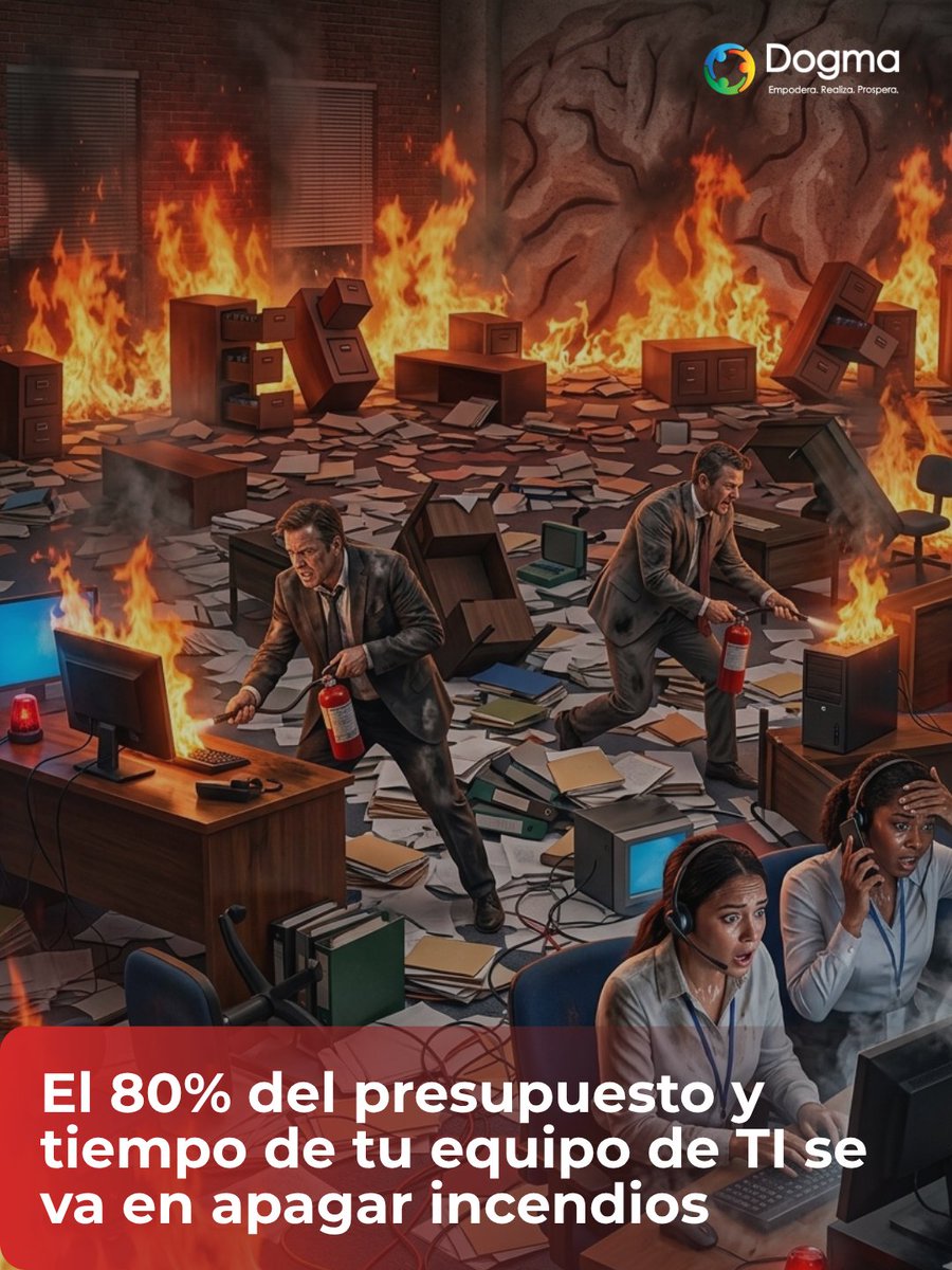 dogmasys's tweet photo. El 80% del presupuesto de TI se quema en apagar incendios. Comprar más herramientas de ciberseguridad no te hace más seguro; solo satura a tu equipo con alertas que no solucionan nada. ¿Tu equipo gestiona riesgos o solo gestiona alertas? Hablemos: https://t.co/77QohI2WFB https://t.co/8pScrbVxsQ