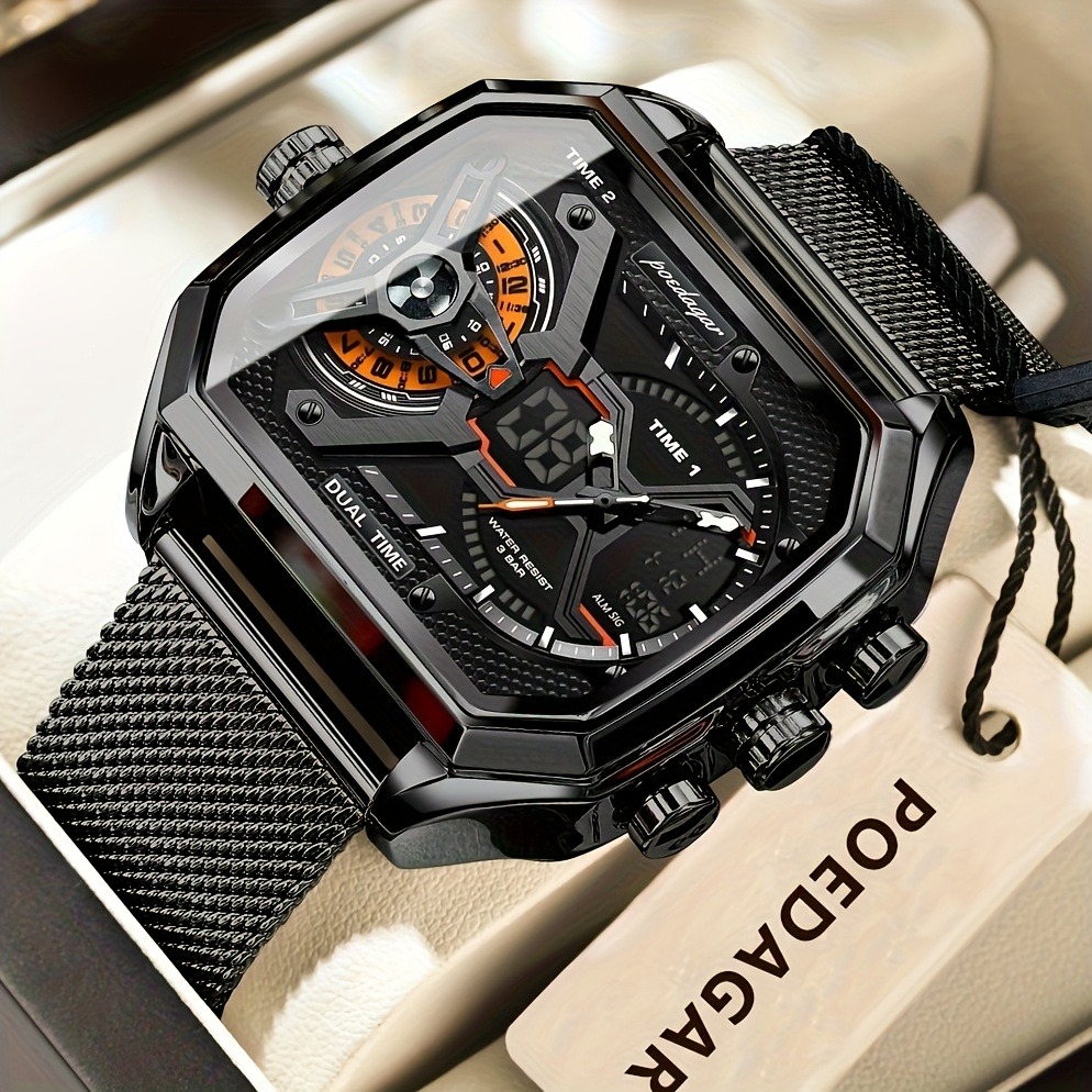 sophie_co_ke's tweet photo. A modern stainless steel watch built for work, travel, and casual wear. Dual display and waterproof design for daily confidence.