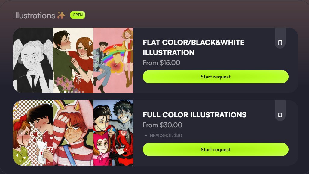 Nethimorrow's tweet photo. I update my VGen comms! Flat Color, B&amp;W and Full Color Illustrations, Emotes, YCH, Chibi, Skeb, Manga/Comic Pages and more services soon!! 😼✨

♡ and ↻ are appreciated!

#vgen #vgencomm #commissionopen
https://t.co/GEOiCO5n7l https://t.co/LaSeChKayz