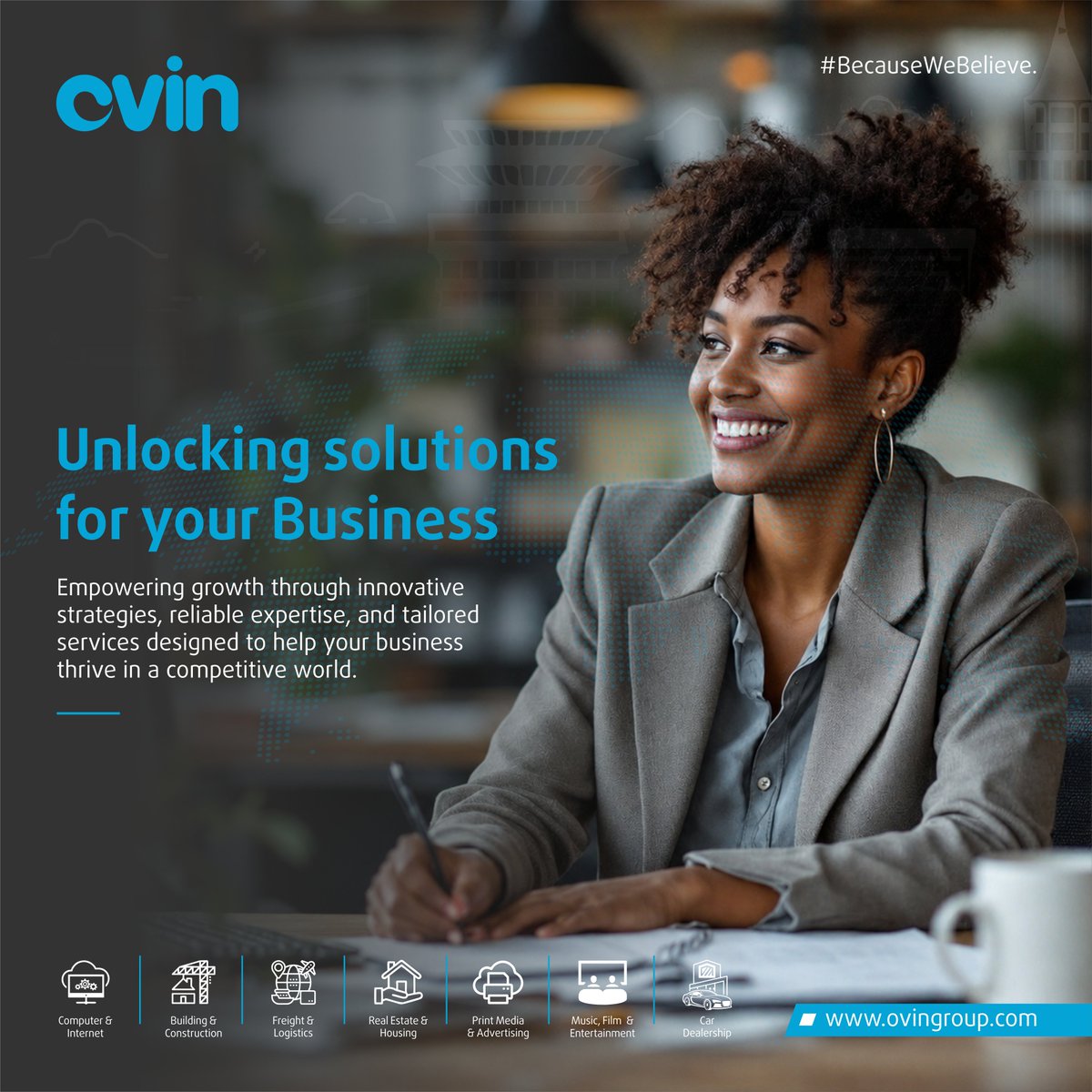 OvinGroup's tweet photo. At Ovin Group, we are committed to delivering innovative, reliable, and tailored solutions across multiple industries — from technology and logistics to real estate, media, and automotive services.
#BecauseWeBelieve #OvinGroup #BusinessSolutions #Innovation #Logistics #RealEstate https://t.co/LOM1YcySyS
