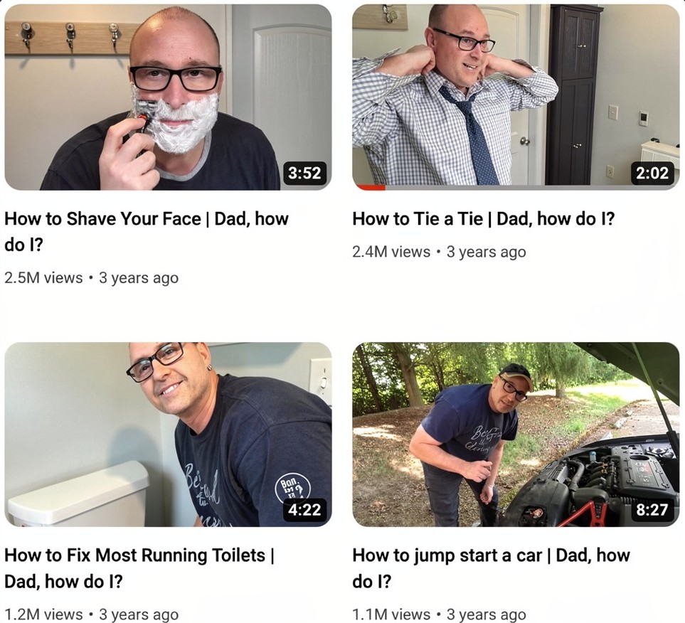 awkwardgoogle's tweet photo. This man, Rob Kenney, created a YouTube channel to help kids without dads. https://t.co/rw0tZXHmnQ