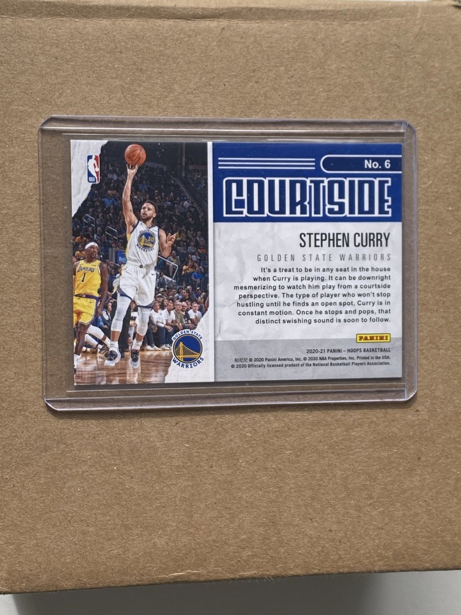 DaBinderBuilder's tweet photo. Stephen Curry NBA Hoops 2020-21 courtside 84/99 

Take for $75

Stack until May 31st https://t.co/IPfXRrW7Vm