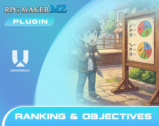 UndermaxPlugins's tweet photo. 今日のプラグイン：Rankings & Objectives for RPG Maker MZ

パーティーメンバーの活躍を楽しく競い合おう！ 戦闘中のパフォーマンスを自動で記録して、わかりやすいチャートで表示。さらに特定の順位や目標を達成したら報酬を自動でプレゼントできるよ。📊🏆

>なぜ使うべき？
視覚的なデータチャート：パイチャートや棒グラフで、誰が一番ダメージを出したか・回復したかなどが一目でわかる。
自動パフォーマンス追跡：面倒な設定なしで、重要な戦闘データを自動記録。
報酬システム：ランキング上位や目標達成で、ゴールド・アイテム・経験値を自動付与。
カスタム目標：殿堂入り画面やトーナメント、チーム最適化機能などを自由に作れる。

「普通の」RPGを作るのはもう卒業！ パーティー同士のライバル心と達成感のある、夢のゲームを作ろう。🌟

こちらでチェック：🔗 https://t.co/pcirJlF1ez

#RPGMaker #RPGMakerMZ #IndieDev #GameDev #GamedevPlugins #Undermax #RPGツクールMZ