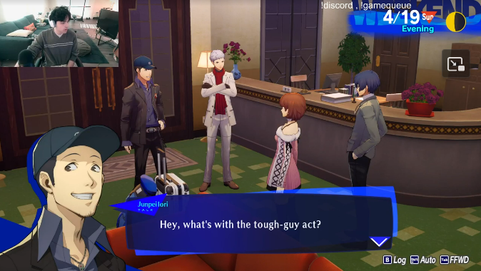bayolovee's tweet photo. playing persona 3 for the first time :D https://t.co/Lmo39SmPUv https://t.co/f4lBEjuQpK
