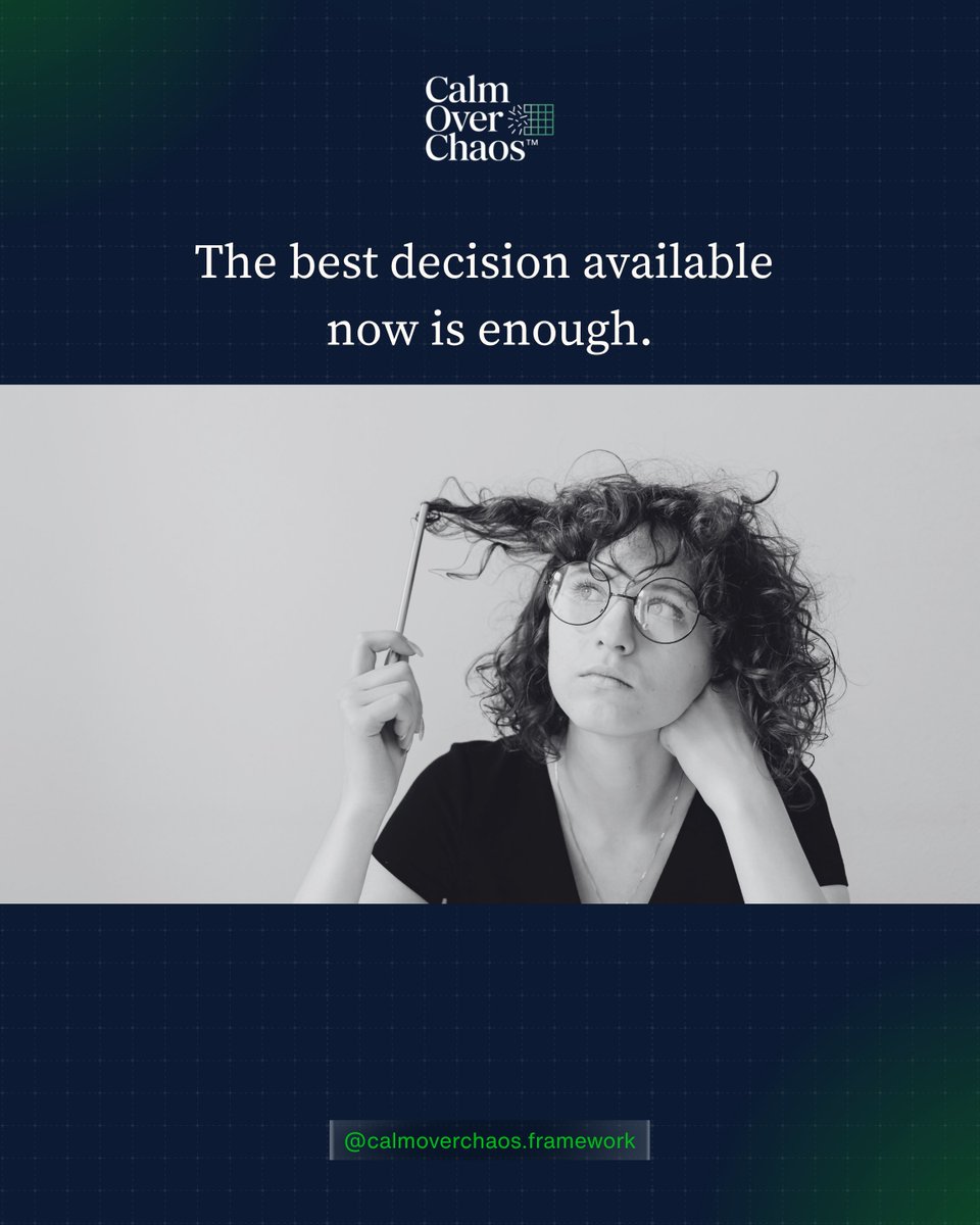 YoungYancy's tweet photo. The best decision available now is enough.

You don’t need perfect certainty to move forward. 
You need structure, clarity, and conviction.

Follow for decision systems.

#CalmOverChaos https://t.co/YM4A2za5M4