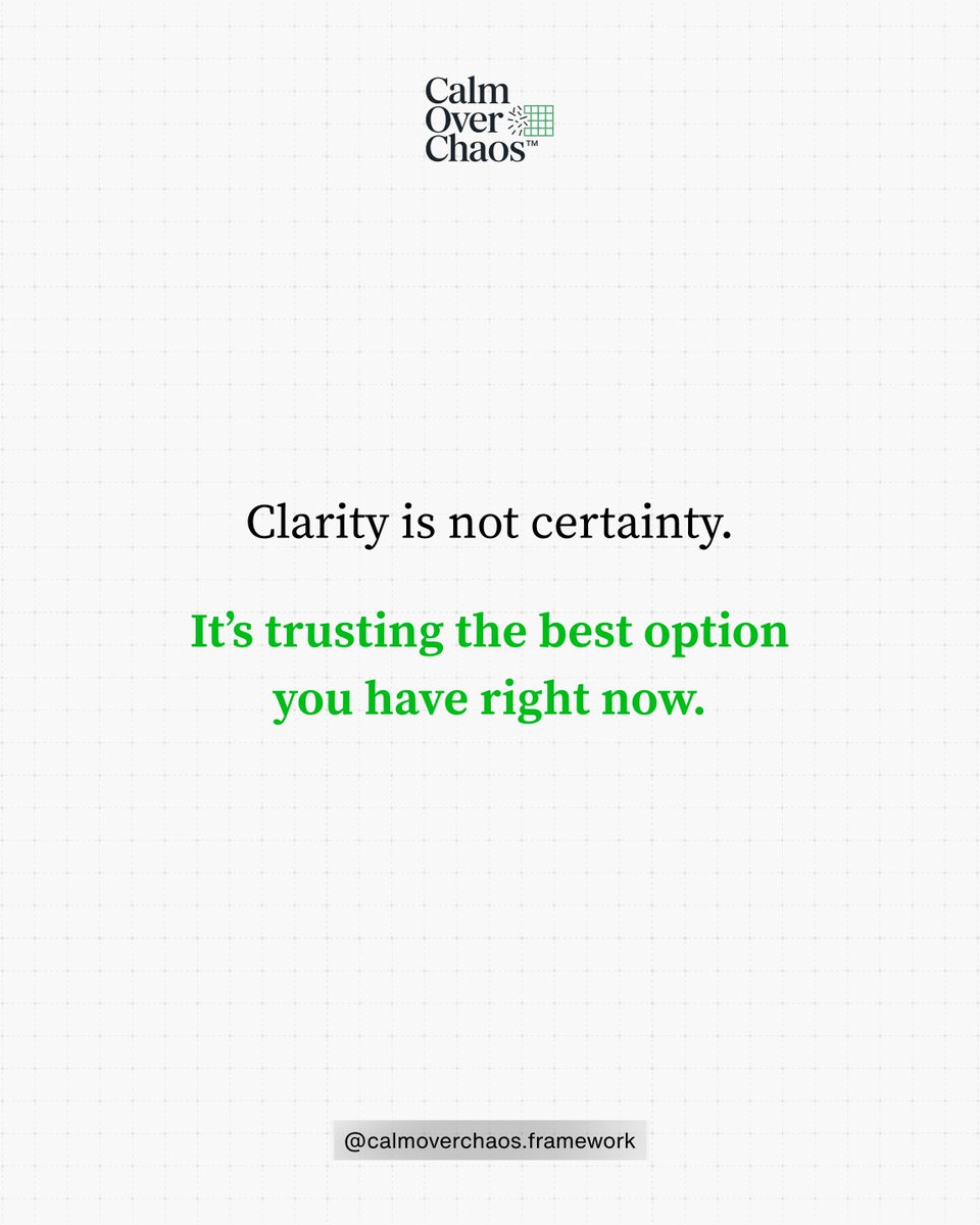 YoungYancy's tweet photo. The best decision available now is enough.

You don’t need perfect certainty to move forward. 
You need structure, clarity, and conviction.

Follow for decision systems.

#CalmOverChaos https://t.co/YM4A2za5M4