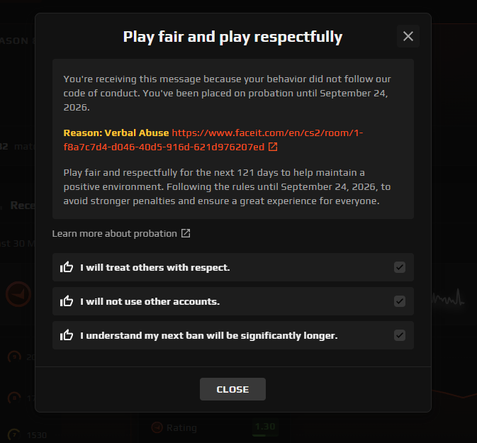 NeyroxCS's tweet photo. @FACEIT_Darwin @FACEIT @FACEITSupport Hello i dont know why i got banned for 30 days for toxicity i wasnt toxic i didnt do anything wrong can u check this please my user is --Neyrox-- https://t.co/VH0vJKpRP9 https://t.co/SBaXw7eIGX