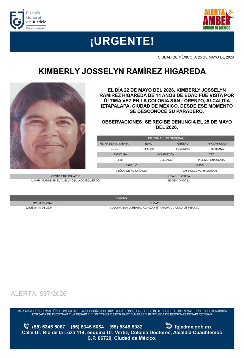 Alerta Amber CDMX tweet media