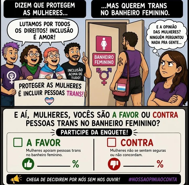 aqui_pravoce's tweet photo. Então fica a pergunta: E aí mulheres vocês são contra ou a favor de pessoas trans usarem o banheiro feminino ?

Porque eu acho que esqueceram de perguntar pra vocês .

Fonte :
https://t.co/TFipdlb8z5 https://t.co/XS10amGYqj