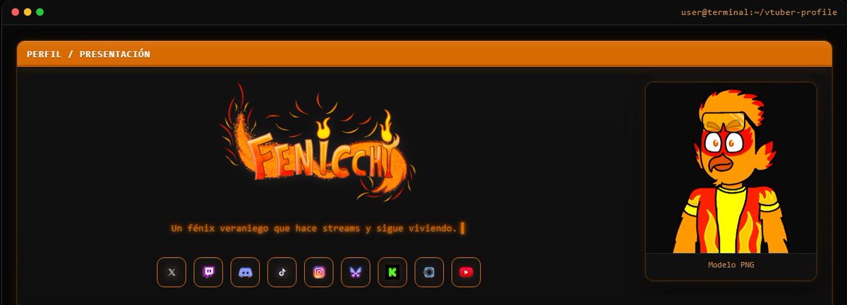 drogue_bag's tweet photo. Se crearon cuatro nuevas páginas web en la VTuberDEX:

@FenicchiFenix 
@Ayiky_VT 
@courox_takao 
@gumiseiryu 

https://t.co/IyMke1PNXK
https://t.co/ANlX61CZ7c
https://t.co/KvX5soPj0M
https://t.co/lNPSF0JE8p

Estas páginas web pueden editarse y actualizarse en cualquier momento. Además, es posible agregar más imágenes para crear un formato tipo carrusel y mejorar la presentación visual del contenido, siempre y cuando me envíen las imágenes que deseen incorporar, ya sea por DM o a través de mi Discord: ritchercode.

En caso de realizar cambios, como la actualización del logo, estos podrán implementarse sin inconvenientes, siempre que el archivo sea enviado en formato PNG.

Otro punto importante es que la página es completamente responsiva, por lo que se adapta correctamente a cualquier dispositivo, ya sea computador, tablet o teléfono móvil.

Si cuentan con más redes sociales que deseen incorporar, pueden enviarme los enlaces y los agregaré a la brevedad.

Espero que este trabajo sea de su agrado