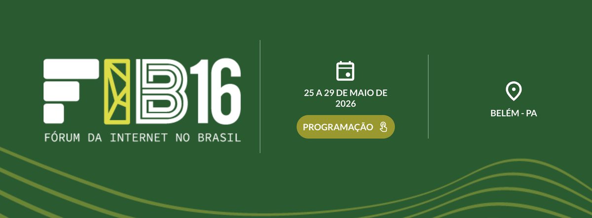lacigf's tweet photo. Hoy inicia el 16º Fórum da Internet no Brasil #FIB16 🇧🇷

Del 25 al 29 de mayo, Belém do Pará será punto de encuentro para dialogar sobre gobernanza de Internet.

La apertura será hoy a las 18:30 h BRT (UTC-3), con transmisión en vivo:

https://t.co/ttFNhssVQl https://t.co/veo2QtKQAY