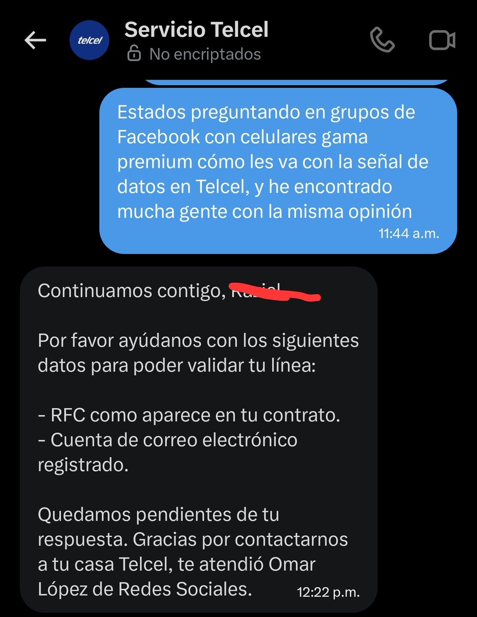 raztech2099's tweet photo. @ServicioTelcel Por que es tan incompetente la atención técnica de #telcel estoy reportando una afectación en la cobertura de Telcel en una zona de CDMX habiendo probado con varias personas y sus celulares, pero no pueden dejar su script para pedir datos de usuario, hagan algo! https://t.co/OHOqY19j4Y