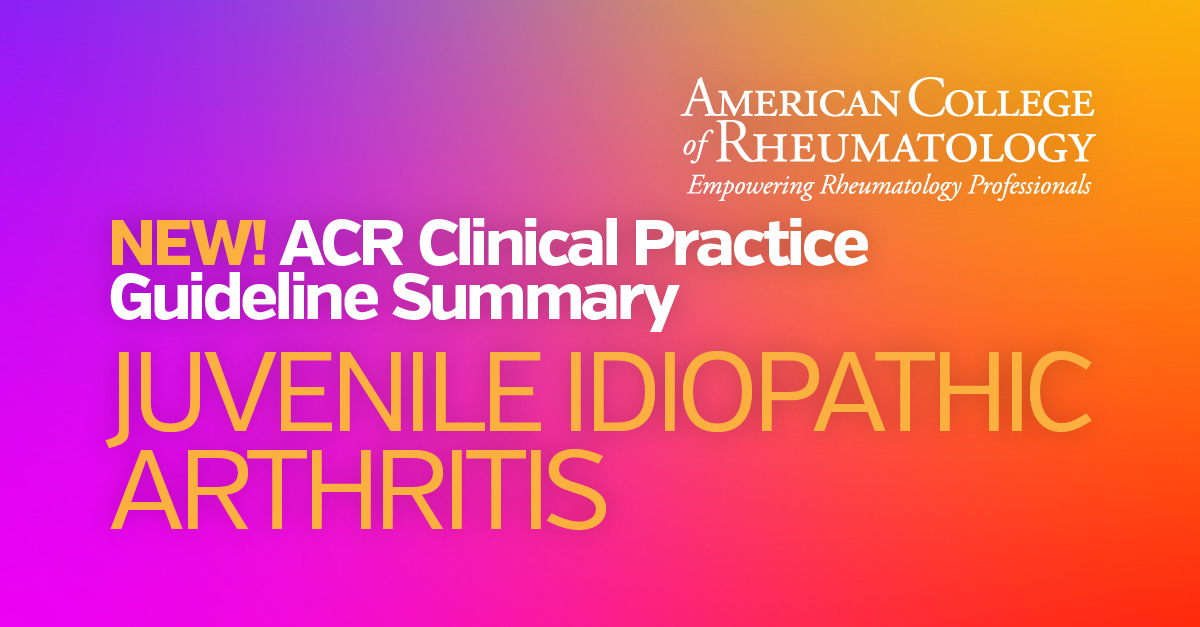 ACRheum's tweet photo. ICYMI: New ACR clinical practice guideline summary for juvenile idiopathic arthritis (#JIA) is now available, covering #polyarthritis, #oligoarthritis, TMJ #arthritis, #enthesitis, #dactylitis, JIA-related #uveitis, imaging, & more. #pedsrheum #pediatrics
👀 SEE the summary → https://t.co/tHXn0YATKp
📄 READ expert discussion → https://t.co/n7uyu1dFzr
📹 WATCH for more → https://t.co/NS1Z6bK7Hk