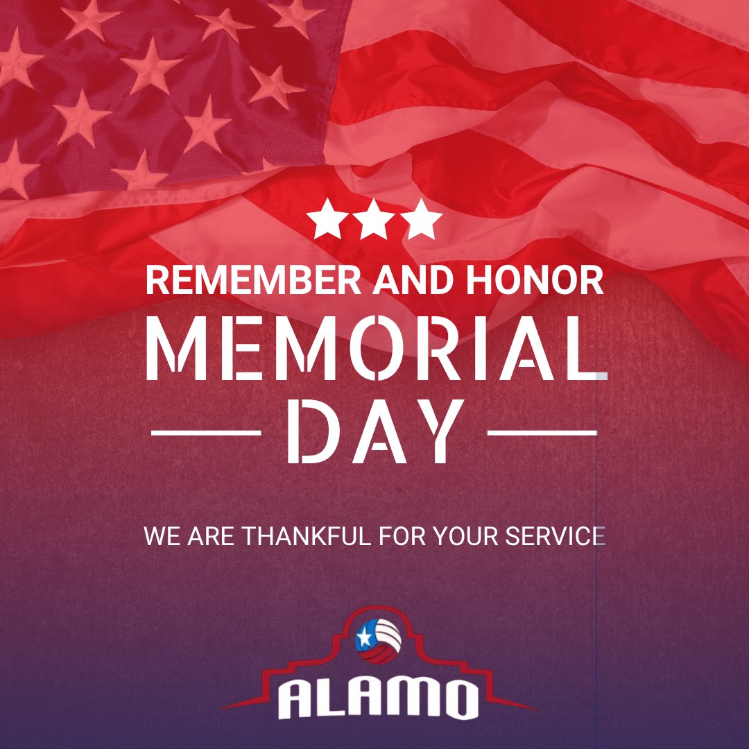 AlamoVB's tweet photo. This Memorial Day, we remember &amp; honor the brave men &amp; women who made the ultimate sacrifice for our freedom. 🇺🇸 https://t.co/K81FEegsE9