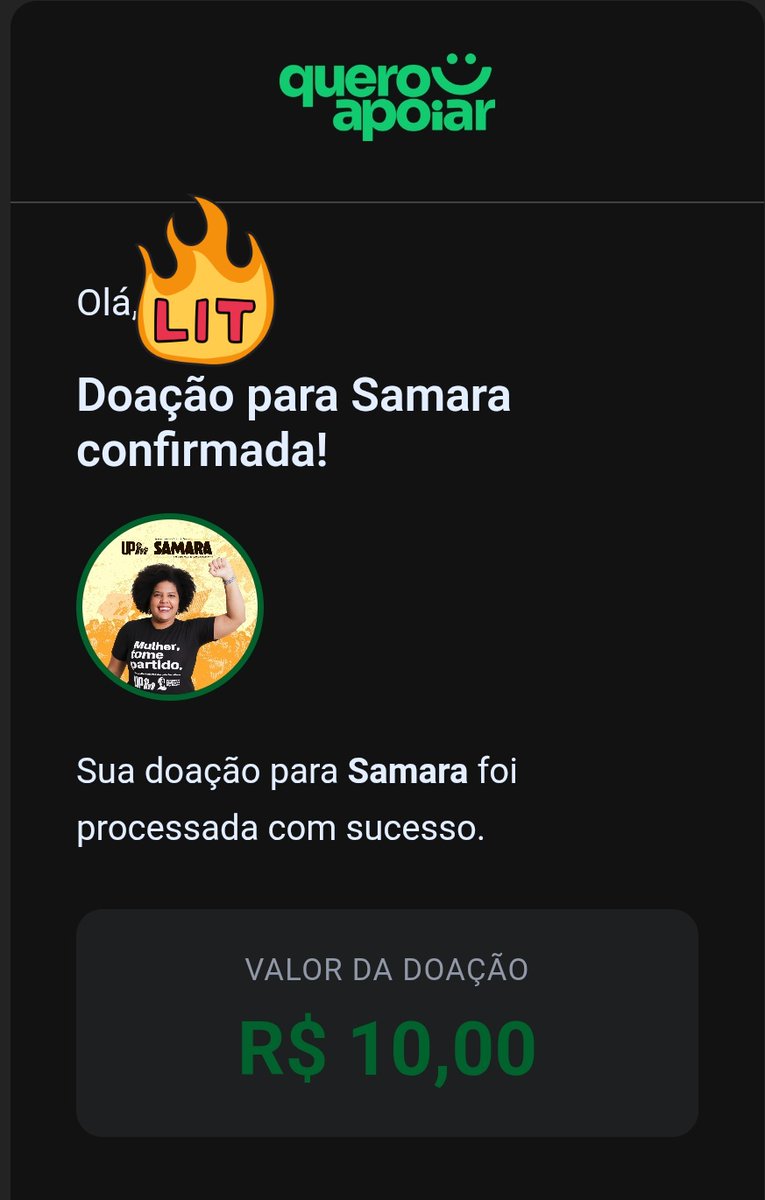 zebradarebeliao's tweet photo. Acabei de doar para a construção da campanha da Samara Martins pra presidência da república. Samara é a única mulher, preta, trabalhadora do SUS, que defende uma plataforma socialista e revolucionária.

Pra sair dessa polarização entre um liberal e um fascista, apoie você também essa campanha revolucionária!

Venha apoiar e construir a pre-candidatura de Samara Martins!

https://t.co/OOMpkHufvn