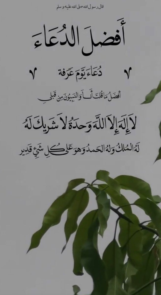 1555_queen's tweet photo. قال رسول الله ﷺ
خير الدعاء دعاء يوم عرفة
وخير ماقلت أنا والنبيون من قبلي
لا إله إلا الله وحده لاشريك شريك له 
له الملك وله الحمد وهو على كل شيء قدير.🍃

#ڪوين💞
#يوم_عرفة
#حج_1447هـ
#صيام_يوم_عرفة
#العشر_ذي_الحجة https://t.co/Uo1WXnD580