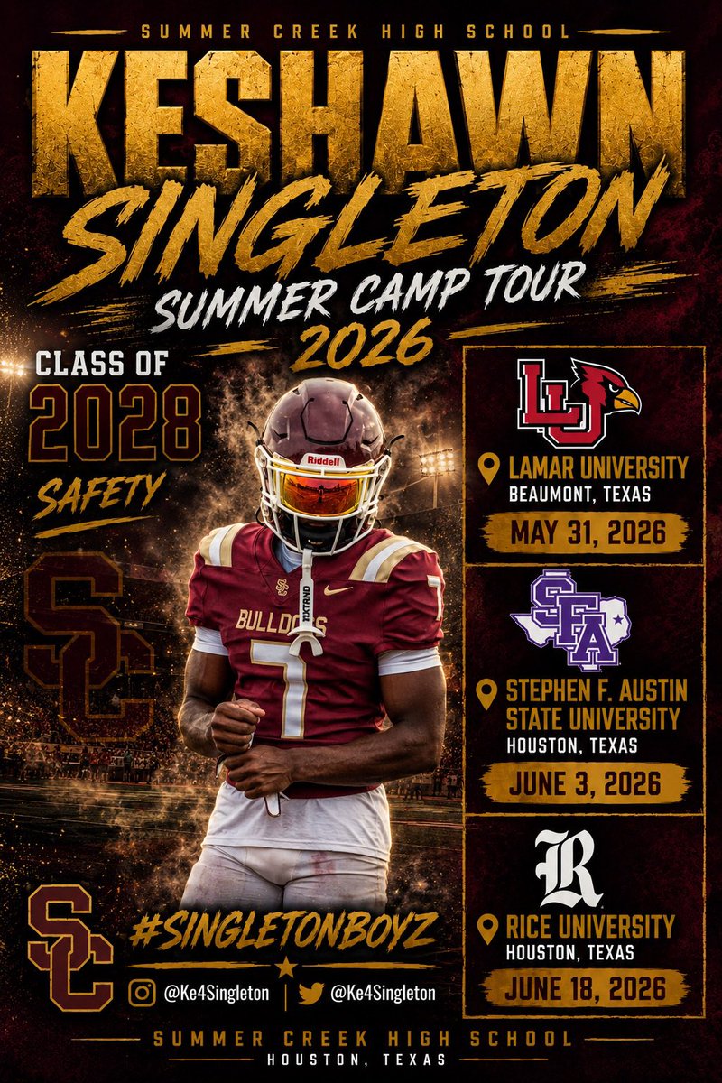 Ke4Singleton's tweet photo. I just want to say thank you for this opportunity. Im fully locked in and ready to compete and showcase my talent @CoachKRHarrison @dodie4nic  @SC_BulldogFB @SFA_FBRecruit @_Co_Jack @CoachBusey @TRILLDB @CoachRossomando @CoachKerryCooks @coachcismith @T_Singleton25 ‼️‼️‼️‼️‼️⏰ https://t.co/CnsIqcDQsx