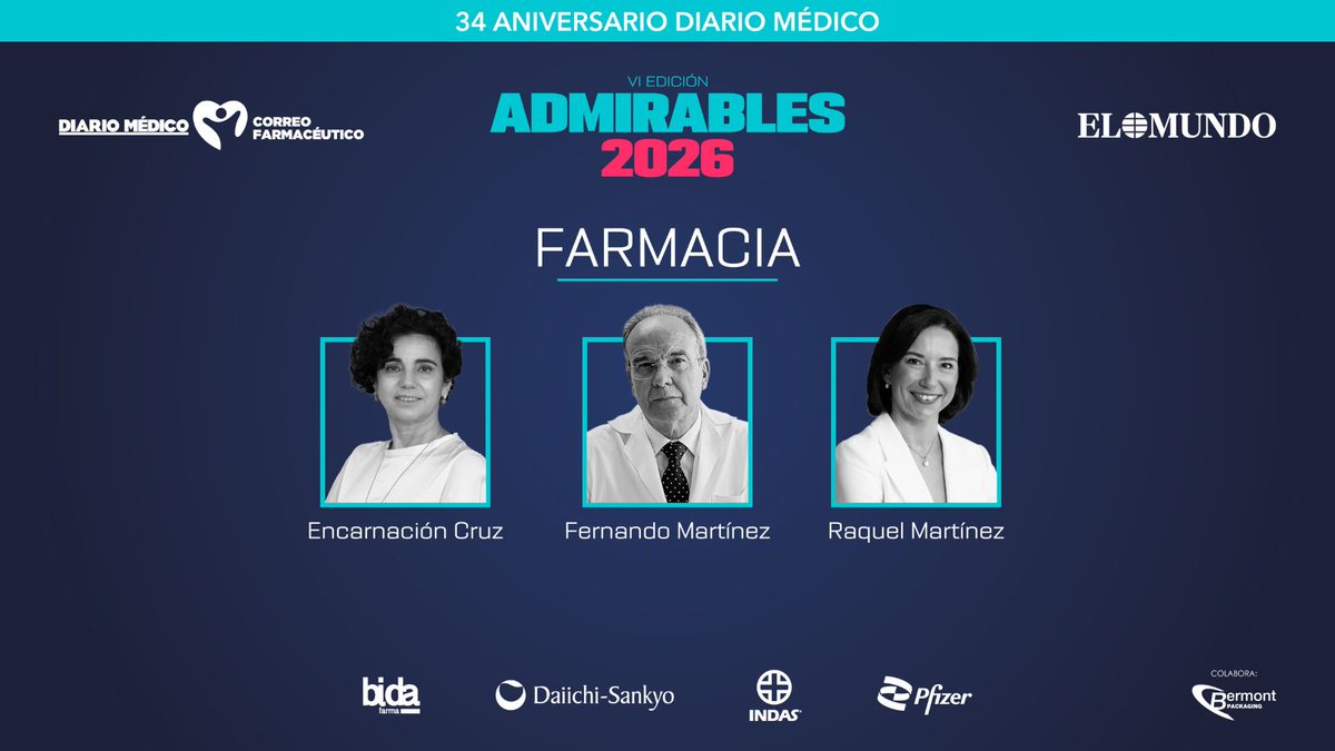 ffarmaciaUGR's tweet photo. Enhorabuena al Prof. Fernando Martínez, que fue profesor y decano de nuestra @ffarmaciaUGR y todo un referente en Atención Farmacéutica, por este reconocimiento en los #Admirables26.
Un orgullo para nuestra Facultad.

📸 Fotos de @diariomedico y @Farmaceuticos_

#34AniversarioDM https://t.co/ppQtrQdI4a