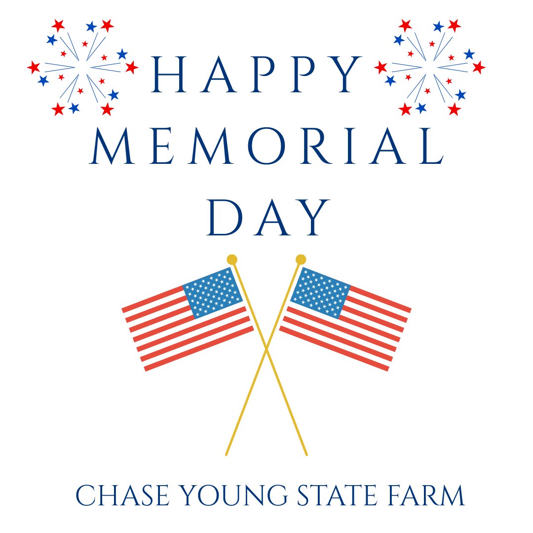 myagentchase's tweet photo. Happy Memorial Day! Today, we remember the brave men and women who laid down their lives for our country. In observance of the holiday, our office will be closed today, May 25th. Have a fun and safe day! https://t.co/AOlGBv5F9u