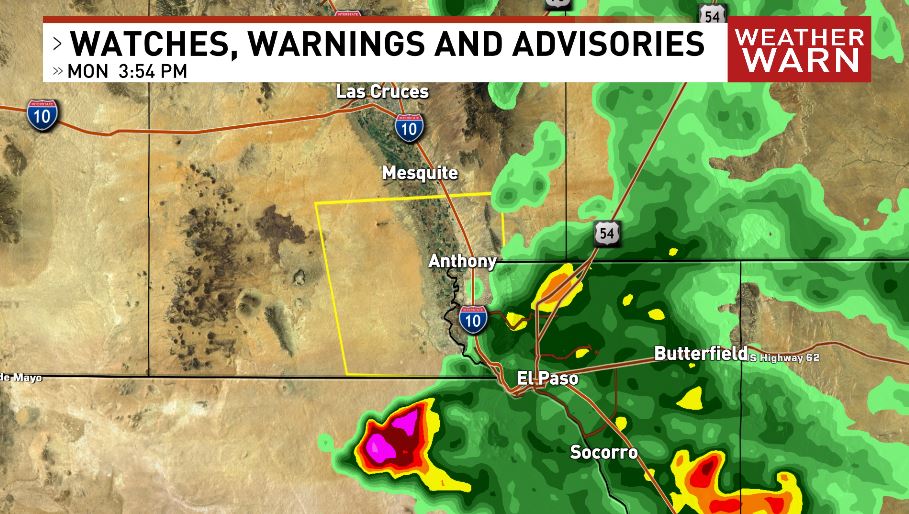 ⚠Severe Thunderstorm Warning For Santa Teresa, Sunland Park, West El ...