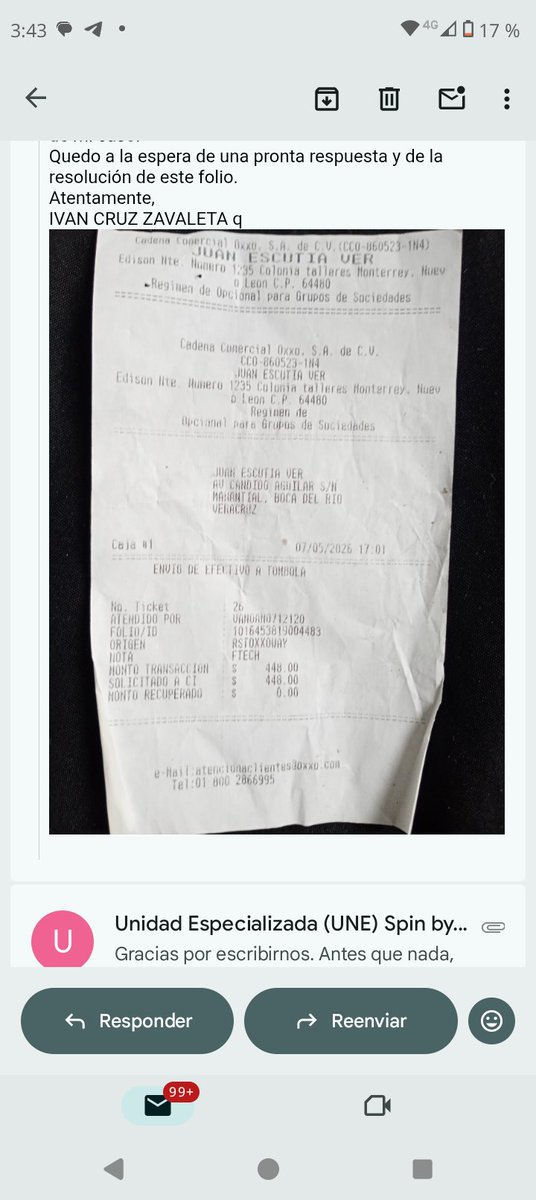 MichaelMarisc19's tweet photo. @Tiendas_OXXO Llevo más de 17 días peleando un dinero que retire en Oxxo y que no me lo entregaron mandé la evidencia con ticketS de su misma y cochina empresa para que dijeran que no procedía es una bola de rateros https://t.co/vhPRQQAVX3