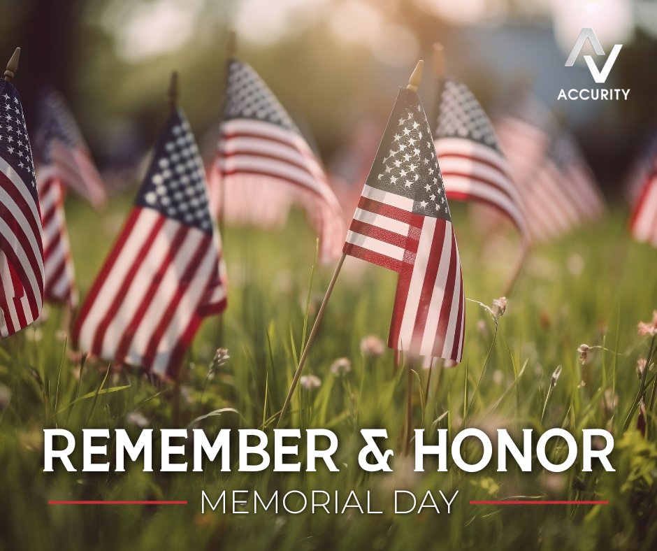 Accurity_C's tweet photo. This Memorial Day, @Accurity_C honors the brave men and women who gave everything in service to our country. We remember their sacrifice, honor their legacy, and remain grateful for the freedoms they protected. ❤️🤍💙 https://t.co/OFAnzg9n4O