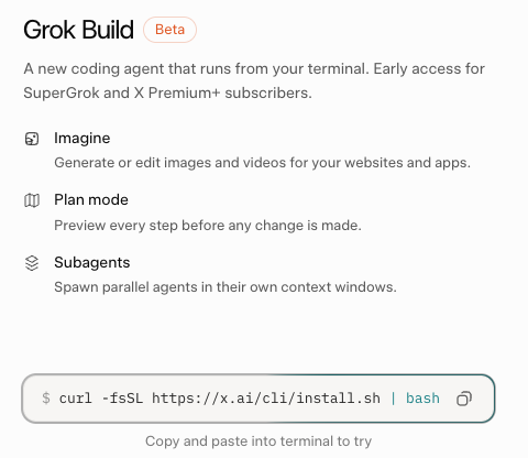 JoshSeriesAI's tweet photo. Eligibility for Grok Build finally arrived, going pedal-down now https://t.co/pqyEy5CSd8