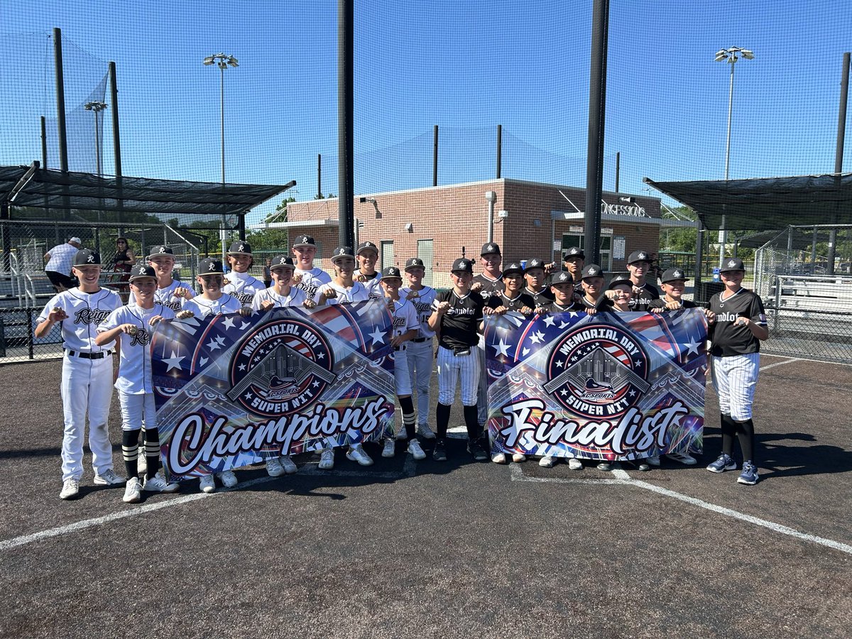 KCSPORTS's tweet photo. Congratulations to both these teams on making it to the championship in our Memorial Day Super NIT at Mid America! #PlayUSSSA 

13maj
🥇- KC Reign 
🥈- Sandlot- Black

@USSSA_Midwest | @USSSABSBL | @USSSA_KC | https://t.co/OcihsezQE8